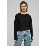 Urban Classics women's knitted sweater check knit black Cene