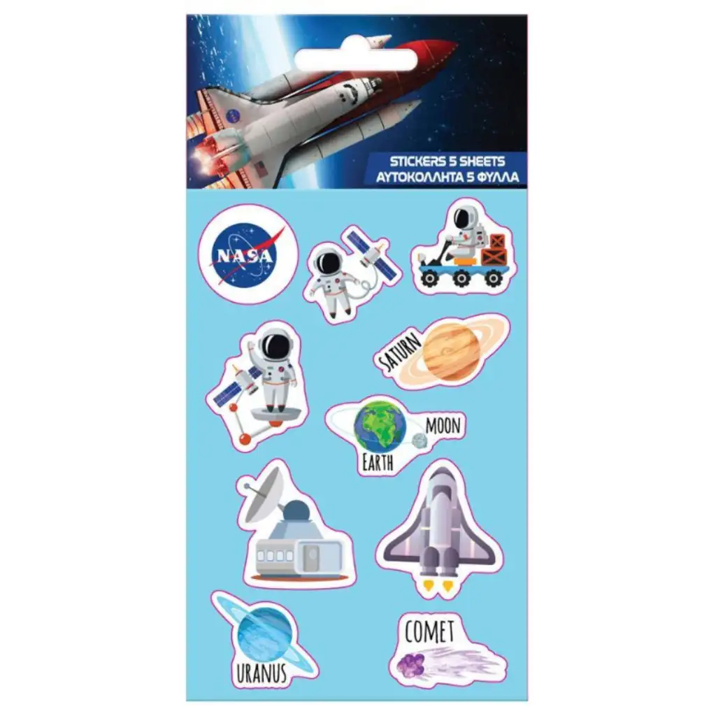 Luna Set samolepilnih nalepk na listu 8 x 12 cm NASA 5 kosov Cene
