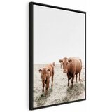  Slika - Mother and Calf (1 Part) Vertical 80x120 U crnom drvenom okviru | shoptok.hr