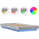  Okvir za krevet s LED svjetlima siva Sonoma 90 x 190 cm drveni | shoptok.hr