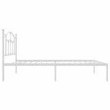  Metalni okvir krevet bez madraca s uzglavljem bijeli 75x190 cm | shoptok.hr