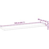  Plutajuća polica s uljnim premazom 140x30x4 cm od drva bagrema | shoptok.hr