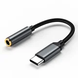 Type-C na 3.5mm adapter z DAC digitalnim dekodiranjem in podporo za klice Black, (5000291450)