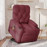 Maison Chic Električni masažni naslanjač - Relax naslanjač s funkcijo vstajanja vinsko rdeč, (22061573) | Shoptok.si
