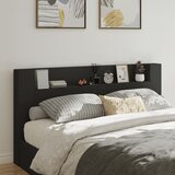 vidaXL Ormarić za uzglavlje s LED svjetlima crni 200x16 5x103 5 cm Cijene
