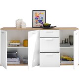 MID.YOU ŠIROKA KOMODA, bela, hrast artisan | Shoptok.si