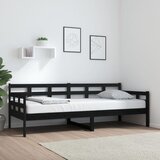  Dnevni ležaj od masivne borovine crni 80 x 200 cm | Eponuda.com