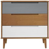  Ladičar MOLDE smeđi 80 x 40 x 80 cm od masivne borovine | shoptok.hr