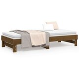  Izvlečna dnevna postelja medeno rjava 2x(80x200) cm borovina, (20725334) | Shoptok.si