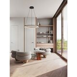 Nova Luce Mat črna aluminijasta LED zatemnitvena viseča svetilka s senčilom iz akrilnega stekla ø 60 cm Lonela – | Shoptok.si