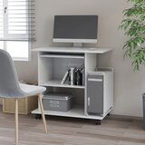 Maison Chic Računalniška miza - pisarniška miza bela 80x50x75 cm iverna plošča, (21785724) | Shoptok.si