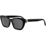 Forever Black Rectangular Sunglasses - ONE SIZE (54)