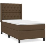  Krevet s oprugama i madracem tamnosmeđi 80x200 cm od tkanine | shoptok.hr
