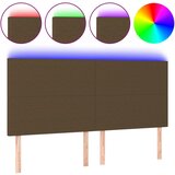 Maison Chic led posteljno vzglavje - vzglavna omarica - nočna omarica temno rjavo 200x5x118/128 cm blago, (21710488) | Shoptok.si