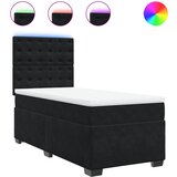  The Living Store Box spring postelja z vzmetnico črna 100x200 cm žamet - Box Spring Postelja, (21491625) | Shoptok.si
