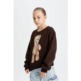 Defacto Girl Oversize Fit Crew Neck Sweater