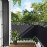  Balcony ekran Crna 75 x 200 cm PU prekriveni oksford alu | Eponuda.com