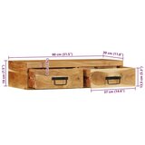 vidaXL Zidni TV ormarić 80x30x19 cm puno drvo bagrem Cijene