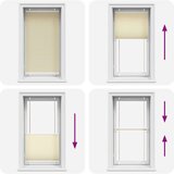 vidaXL Plisirana žaluzija Cream 75x100 cm Širina tkanine 74,4 cm | Shoptok.si