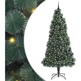 vidaXL Umjetno okićeno božićno drvce s setom kuglica Zelena 120 cm PET | shoptok.hr