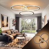 Nettlife LED Moderna stropna svetilka Obroči Design Topla bela svetloba 3000K 41W 3 plameni, (5000046001) Cene