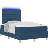 vidaXL Vzmetnica z box springom in LED modra 120x200 cm tkanina, (22081090) | Shoptok.si