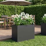  Vrtna saksija Crna 60 x 30 x 40 cm Čelična vrata | shoptok.hr