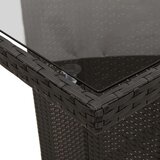 vidaXL vrtna jedilna garnitura 9-delna z blazinami črn poli ratan, (21252029) | Shoptok.si