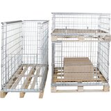 ratioform Mrežasti natični okvir za EUR zamenljivo paleto, z loputo na 1 sprednji steni, uporabna višina 850 mm | Shoptok.si