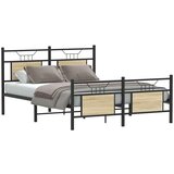 Maison Chic Posteljni okvir - Dvoposteljna postelja - Zakonska postelja brez vzmetnice hrast 140x200 cm inženirski les-J12033, (21768786) | Shoptok.si