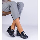 Gemre Black patent leather women's heeled shoes Vergento | Shoptok.si