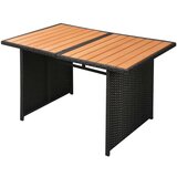  10-dijelna vrtna garnitura od poliratana s jastucima crna | shoptok.hr