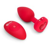 b-Vibe Vibrating Heart Plug M/L Red Cene
