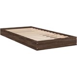 vidaXL Okvir za krevet smeđi hrast 75x190 cm konstruirano drvo | shoptok.hr