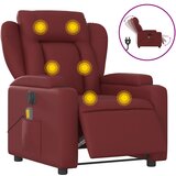 Maison Chic Električni masažni naslanjač - Relax naslanjač vinsko rdeče umetno usnje, (22134964) | Shoptok.si