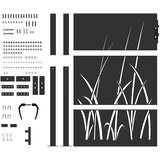  Vrtna vrata Crna 110 x 130 cm Čelik s praškastim premazom | Eponuda.com