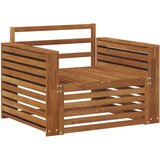  2 Komad Sofa s naslonima Čvrsto drvo akacije Prirodna - Prirodna Široka ravnina | shoptok.hr