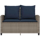  Vrtna sofa 2-sjed s jastucima i stolom sivi poliratan | Eponuda.com