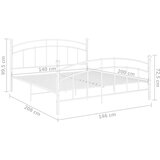  Posteljni okvir bel kovinski 140x200 cm, (20606507) | Shoptok.si