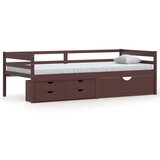 The Living Store Posteljni okvir s predali in omaro temno rjav 90x200 cm - Posteljni Okvir, (21527764) | Shoptok.si