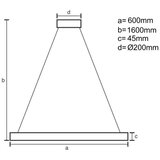  brilagi-led luster sa prigušivačem na sajli circle LED/85W/230V 3000-6500K crna + daljinski upravljač | Eponuda.com