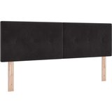  LED uzglavlje s gumbima Crno 72 cm Baršun | shoptok.hr