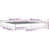  Okvir kreveta boja hrasta 180 x 200 cm od konstruiranog drva | shoptok.hr