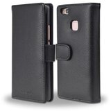 Cadorabo Ohišje, združljivo z Huawei P9 LITE 2016 / G9 LITE v črna polnočrna - Zaščitni ovitek z magnetnim zapiranjem in 3 režami za kartice, (20553017) | Shoptok.si
