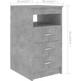  Radni stol siva boja betona 140 x 50 x 76 cm od iverice | shoptok.hr