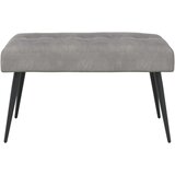  Klupa s gumbastim tkanjem Svjetlosiva 80 x 40 x 46 cm Baršun | Eponuda.com