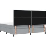  Posteljni okvir z vzmetnico Set 2 Siva Tkanina 200 x 200 cm, (22067449) | Shoptok.si