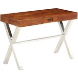 vidaXL Miza trden akacijev les s finišem iz palisandra 110x50x76 cm | Shoptok.si