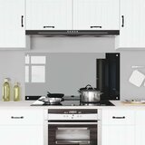 vidaXL Kuhinjska obloga Črna Steklo 120 x 60 cm Vzdržljiva | Shoptok.si