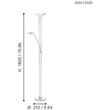 Eglo 93875 - led prigušiva lampa baya 1 LED/20W + LED/2,5W sjajni hrom | Eponuda.com